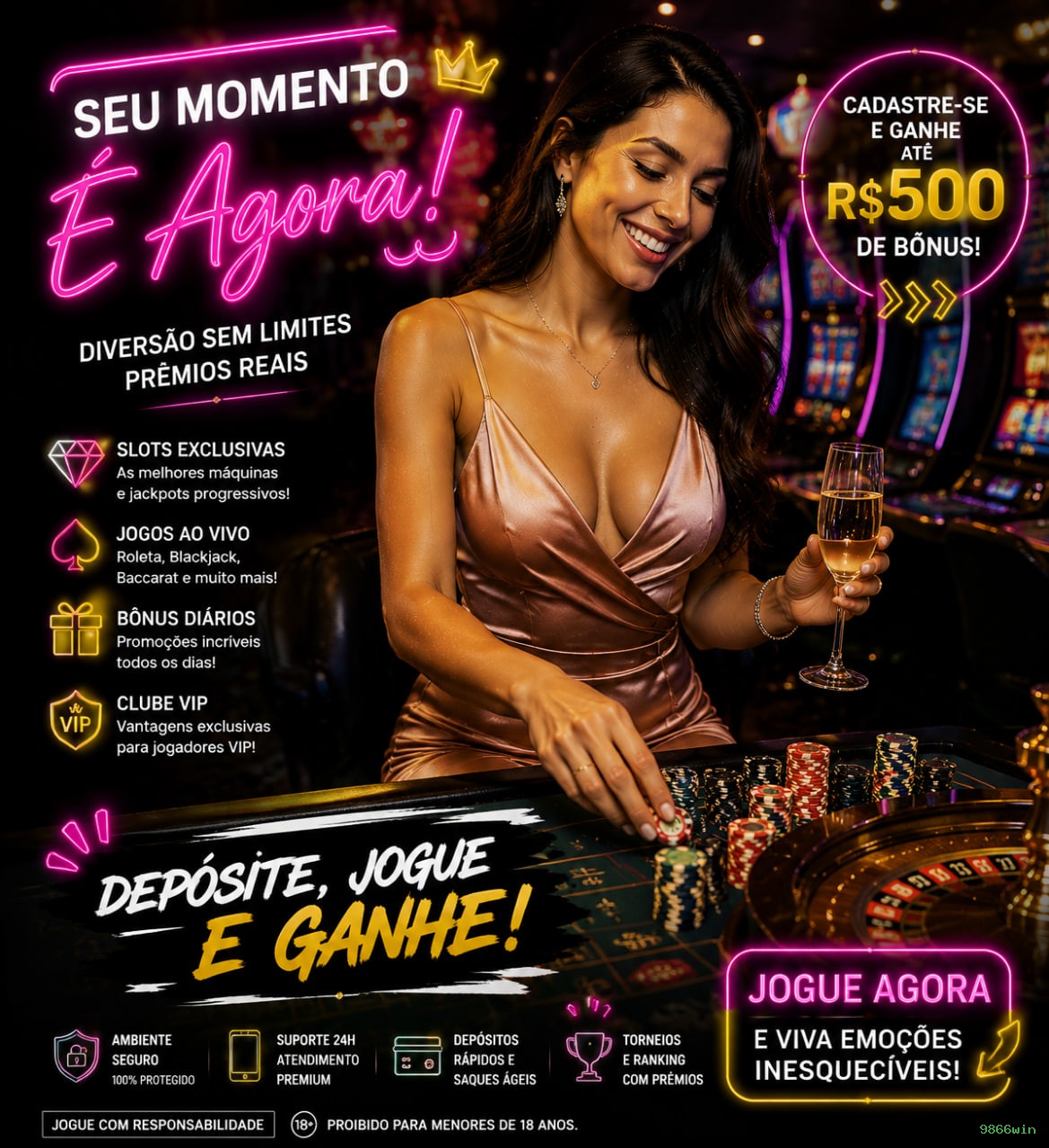 Bônus e prêmios 9866win
